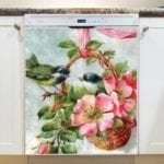 Flower Basket and Birds Dishwasher Magnet