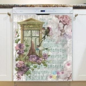 Victorian Window and Songbirds Dishwasher Magnet