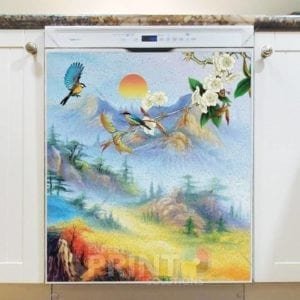 Birds in the Sunset Dishwasher Magnet