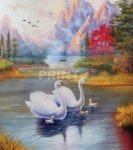 Beautiful Swan Family Garden Flag