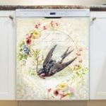 Vintage Bird with a Twig Dishwasher Magnet