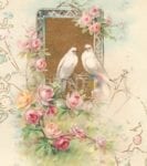 Pretty Doves at the Window Garden Flag