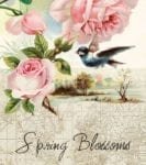 Spring Blossoms and a Bird Garden Flag