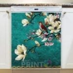Japanese Bird and Blossoms Dishwasher Magnet