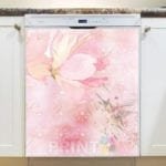Hummingbird and Pink Flowers Dishwasher Magnet