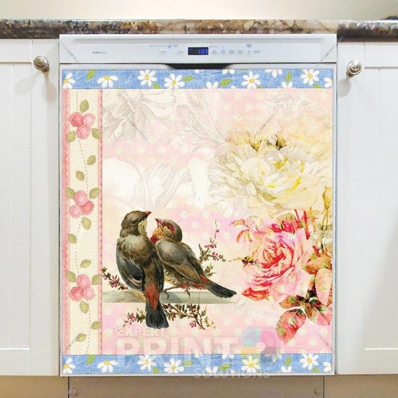 Victorian Vintage Spring Birds #2 Dishwasher Magnet
