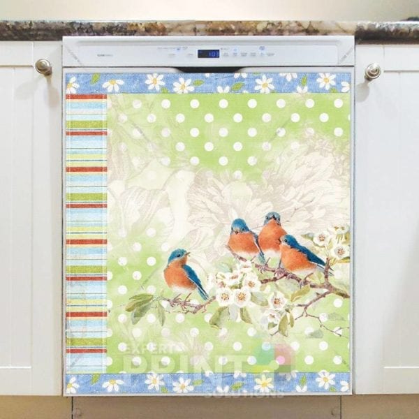 Victorian Vintage Spring Birds #3 Dishwasher Magnet