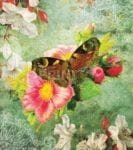 Victorian Garden with Butterfly #1 Garden Flag
