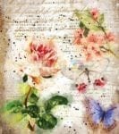 Shabby Chic Garden Butterflies #1 Garden Flag