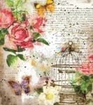 Shabby Chic Garden Butterflies #3 Garden Flag