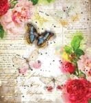 Shabby Chic Garden Butterflies #5 Garden Flag