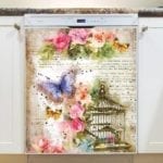 Shabby Chic Garden Butterflies #6 Dishwasher Magnet