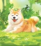 3602-cute-smiling-akita Cute Smiling Akita Garden Flag
