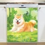 3602-cute-smiling-akita-dishwasher-magnet Cute Smiling Akita Dishwasher Magnet