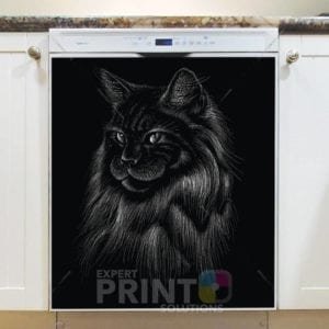 Beautiful Black Cat Dishwasher Magnet
