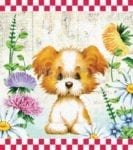 Cute Little Flower Puppy #1 Garden Flag