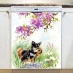 Springtime Puppy Brothers Dishwasher Magnet