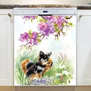 Springtime Puppy Brothers Dishwasher Magnet