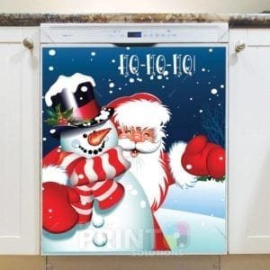 Laughing Santa and Snowman Dishwasher Magnet