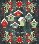 Snowy Christmas Birdhouses Garden Flag