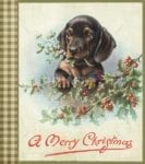 Vintage Christmas Dog #3 Garden Flag
