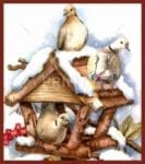 3736-birds-of-the-winter-doves Birds of the Winter - Doves Garden Flag