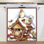 3736-birds-of-the-winter-doves-dishwasher-magnet Birds of the Winter - Doves Dishwasher Magnet