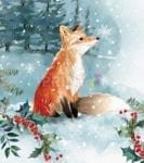 Winter Forest Fox Garden Flag