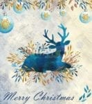 Gold and Blue Christmas Design #2 Garden Flag