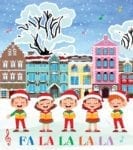 3812-christmas-caroling-kids Christmas Caroling Kids Garden Flag