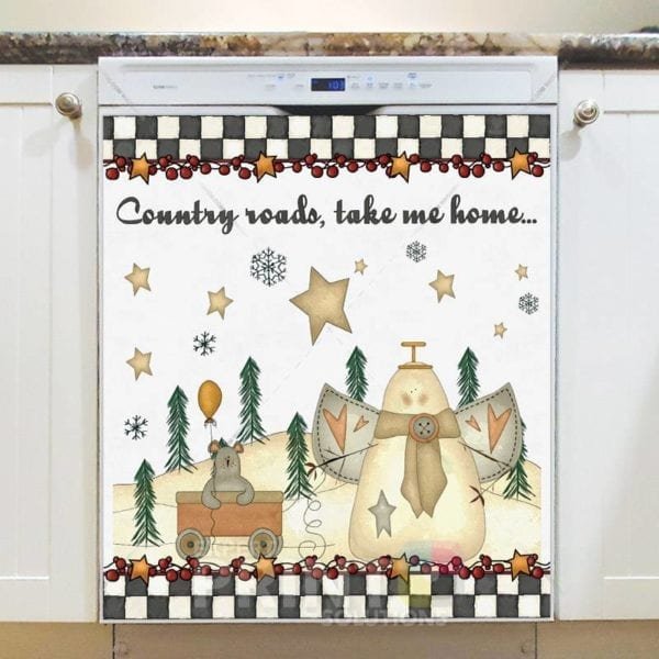 Primitive Country Farmhouse Christmas #3 Dishwasher Magnet