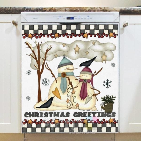 Primitive Country Farmhouse Christmas #4 Dishwasher Magnet