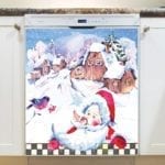 Tweeting with Santa Dishwasher Magnet