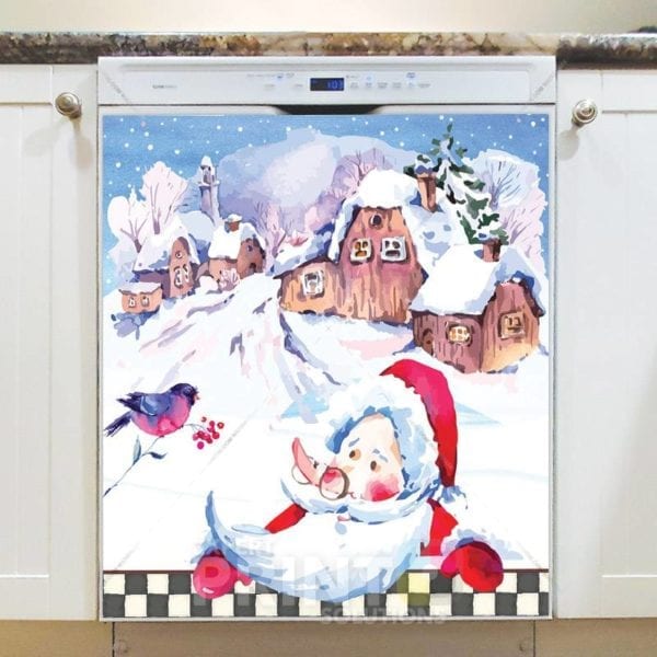 Tweeting with Santa Dishwasher Magnet