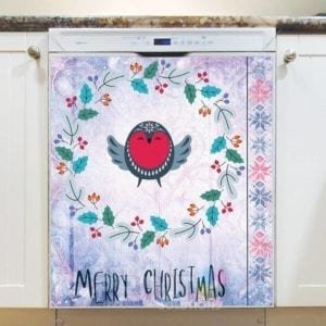 Folk Art Animal Christmas - Bird Dishwasher Magnet