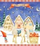 Scandinavian Yuletide Holiday Gnomes #1 Garden Flag