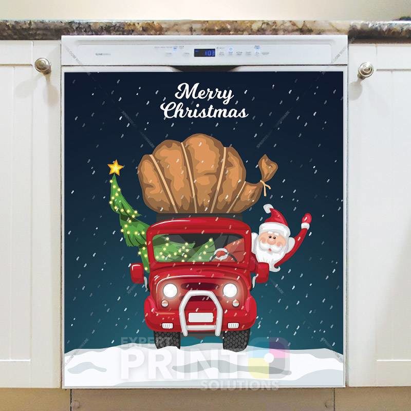 Santa's Delivery Truck Dishwasher Magnet