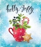 Holly Jolly Christmas Cup Garden Flag