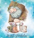 Saint Nicholas Fills the Boots Garden Flag