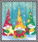 tree Gnomes with Christmas Gifts Garden Flag