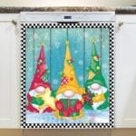 tree Gnomes with Christmas Gifts Dishwasher Magnet