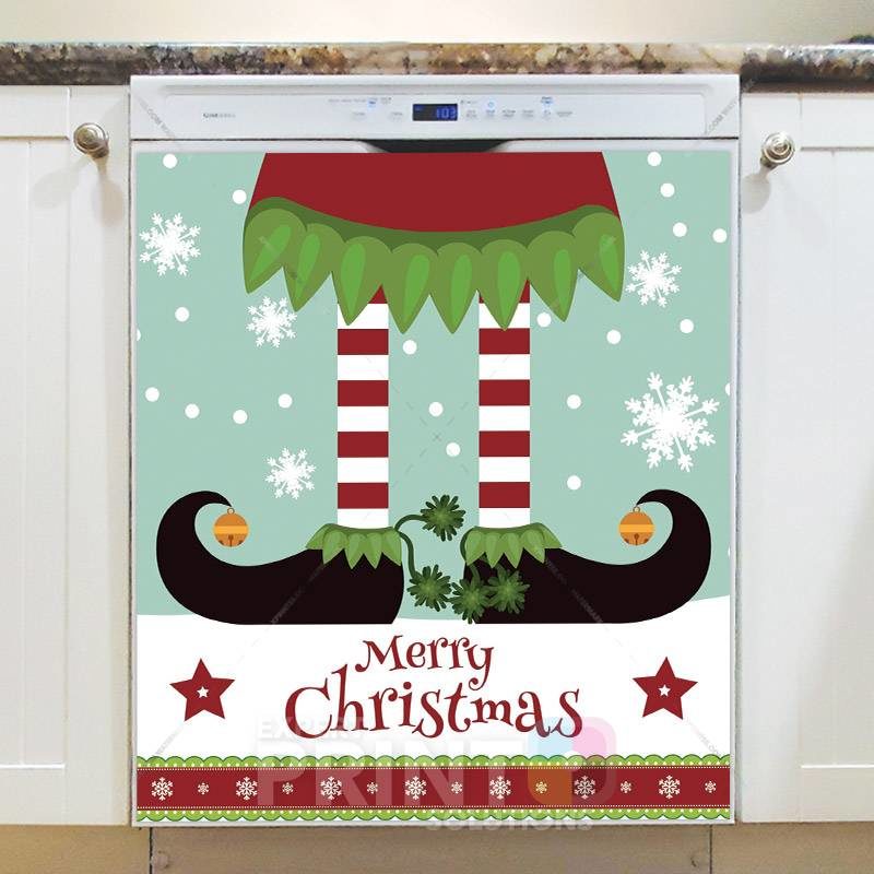 Christmas Elf Legs Dishwasher Magnet