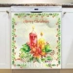 Beautiful Christmas Candles Dishwasher Magnet
