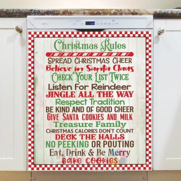 3897-christmas-family-rules-dishwasher-magnet Christmas Family Rules Dishwasher Magnet
