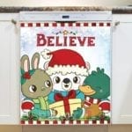 Cute Christmas Animal Friends Dishwasher Magnet