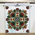 Beautiful Christmas Mandala Dishwasher Magnet