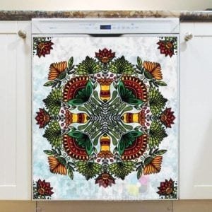 Beautiful Christmas Mandala Dishwasher Magnet