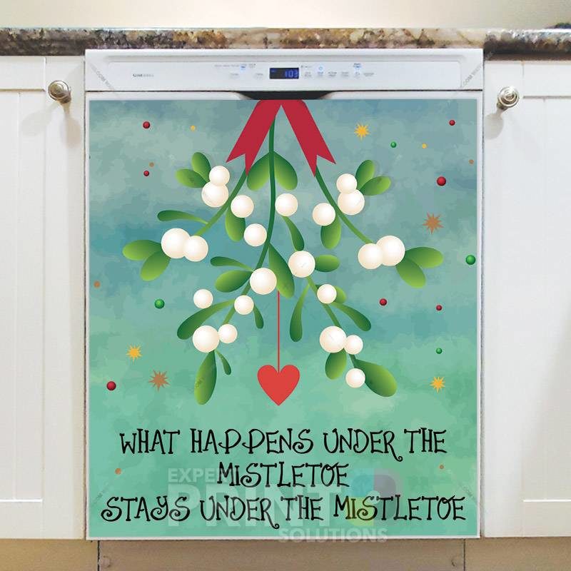 Under the Mistletoe Dishwasher Magnet