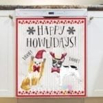 Funny Christmas Dogs #3 Dishwasher Magnet