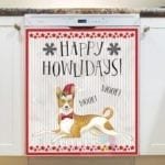 Funny Christmas Dogs #6 Dishwasher Magnet